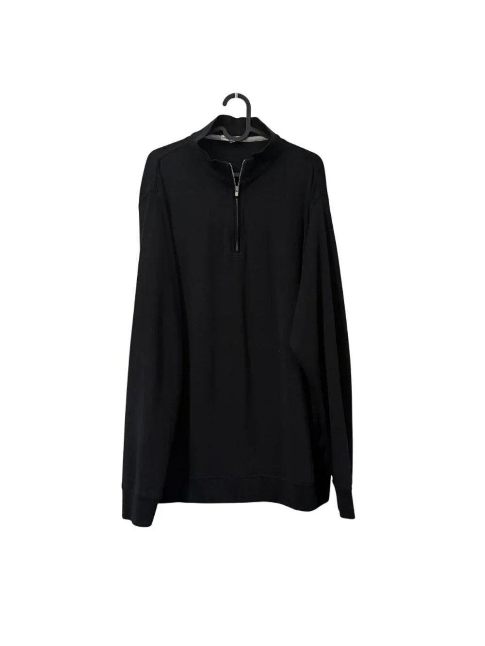 Peter Millar Black Quarter Zip Long Sleeve Pullover Sweater Mens Size XLarge